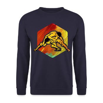 Lutte - Sweat-shirt Unisexe - marine - Devant - Alina (178cm) & Michal (187cm)