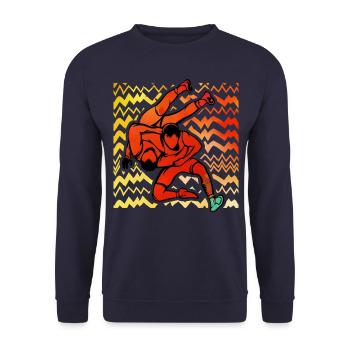 Lutte - Sweat-shirt Unisexe - marine - Devant - Alina (178cm) & Michal (187cm)