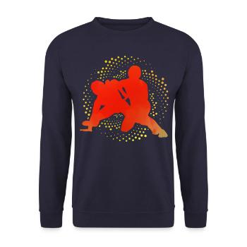 Lutte - Sweat-shirt Unisexe - marine - Devant - Alina (178cm) & Michal (187cm)