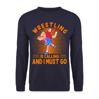 La lutte m’appelle et je dois y aller - Sweat-shirt Unisexe - marine - Devant - Alina (178cm) & Michal (187cm)