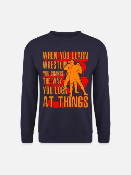 Wrestling Funny Saying - Unisex Sweatshirt - navy