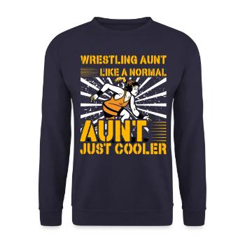 Lutter contre la tante comme une tante normale, juste plus cool - Sweat-shirt Unisexe - marine - Devant - Alina (178cm) & Michal (187cm)