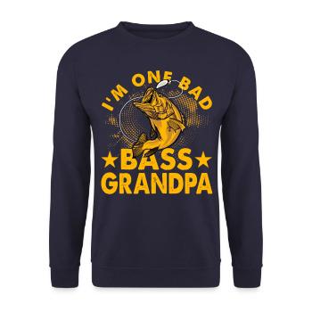 Je suis un grand-père de mauvaise basse - Sweat-shirt Unisexe - marine - Devant - Alina (178cm) & Michal (187cm)