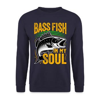 Barschfisch in meiner Seele - Unisex Pullover - Navy - Vorne - Alina (178cm) & Michal (187cm)