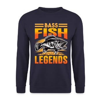 Barschfisch-Legenden - Unisex Pullover - Navy - Vorne - Alina (178cm) & Michal (187cm)