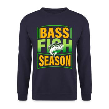 Barschfisch-Saison - Unisex Pullover - Navy - Vorne - Alina (178cm) & Michal (187cm)