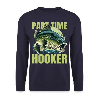 Teilzeit-Hook - Unisex Pullover - Navy - Vorne - Alina (178cm) & Michal (187cm)