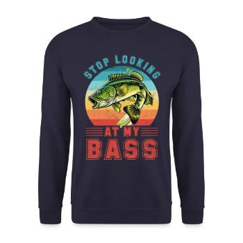 Arrêtez de regarder ma basse - Sweat-shirt Unisexe - marine - Devant - Alina (178cm) & Michal (187cm)