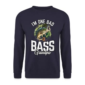 Je suis un grand-père de mauvaise basse - Sweat-shirt Unisexe - marine - Devant - Alina (178cm) & Michal (187cm)