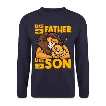 Tel père, tel fils - Sweat-shirt Unisexe - marine - Devant - Alina (178cm) & Michal (187cm)