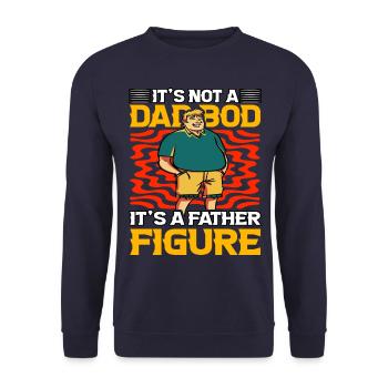 Ce n’est pas un Dad Bod, c’est une figure paternelle - Sweat-shirt Unisexe - marine - Devant - Alina (178cm) & Michal (187cm)