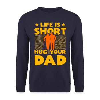 La vie est courte, embrassez votre père - Sweat-shirt Unisexe - marine - Devant - Alina (178cm) & Michal (187cm)