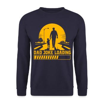 Dad Joke Loading - Unisex Sweatshirt - navy - Front - Alina (178cm) & Michal (187cm)