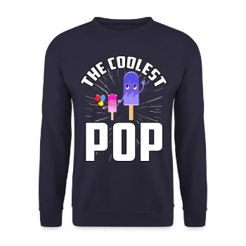 The coolest Pop - Unisex Sweatshirt - navy - Front - Alina (178cm) & Michal (187cm)
