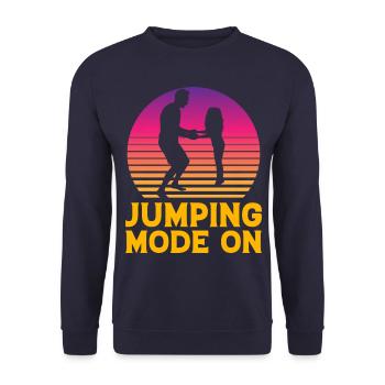 Mode Saut activé - Sweat-shirt Unisexe - marine - Devant - Alina (178cm) & Michal (187cm)