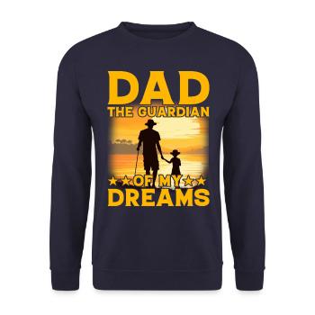Papa, der Wächter, träumt - Unisex Pullover - Navy - Vorne - Alina (178cm) & Michal (187cm)