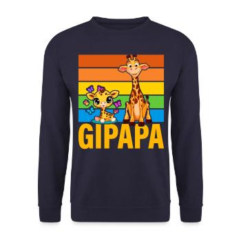 Gipapa - Unisex Pullover - Navy - Vorne - Alina (178cm) & Michal (187cm)