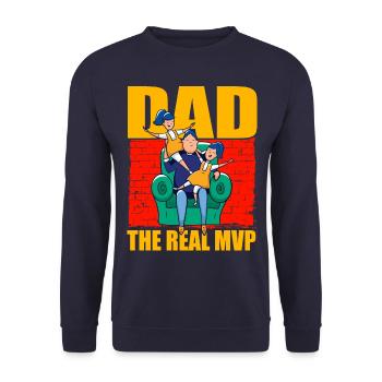 Papa - Unisex Pullover - Navy - Vorne - Alina (178cm) & Michal (187cm)