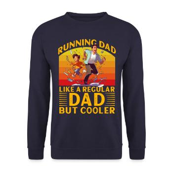 Courir papa comme un papa normal mais plus cool - Sweat-shirt Unisexe - marine - Devant - Alina (178cm) & Michal (187cm)