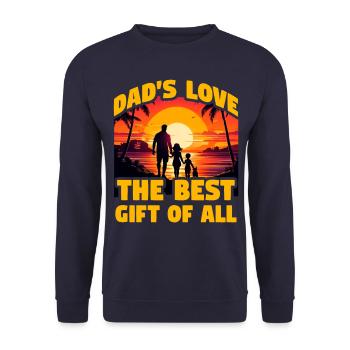 L’amour de papa est le meilleur cadeau de tous - Sweat-shirt Unisexe - marine - Devant - Alina (178cm) & Michal (187cm)