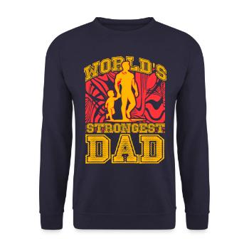 Le père le plus fort du monde - Sweat-shirt Unisexe - marine - Devant - Alina (178cm) & Michal (187cm)