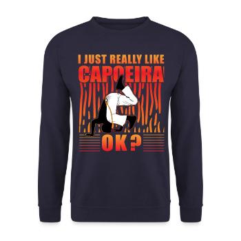 I just really like Capoeira ok? - Unisex Sweatshirt - navy - Front - Alina (178cm) & Michal (187cm)