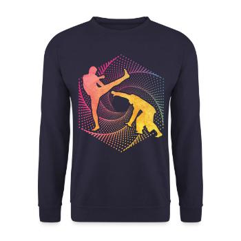 Capoeira - Sweat-shirt Unisexe - marine - Devant - Alina (178cm) & Michal (187cm)