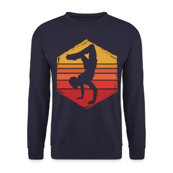 Capoeira - Unisex Sweatshirt - navy - Front - Alina (178cm) & Michal (187cm)
