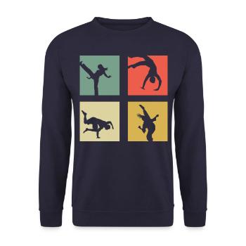 Capoeira - Unisex Pullover - Navy - Vorne - Alina (178cm) & Michal (187cm)