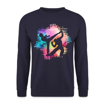 Capoeira - Sweat-shirt Unisexe - marine - Devant - Alina (178cm) & Michal (187cm)