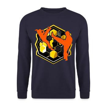 Capoeira - Unisex Sweatshirt - navy - Front - Alina (178cm) & Michal (187cm)