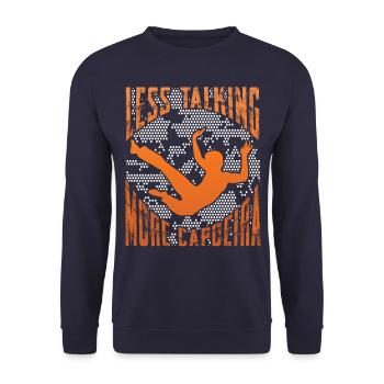 Moins de paroles, plus de Capoeira - Sweat-shirt Unisexe - marine - Devant - Alina (178cm) & Michal (187cm)