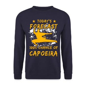 prévision du jour 100% de chance de Capoeira - Sweat-shirt Unisexe - marine - Devant - Alina (178cm) & Michal (187cm)