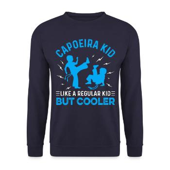 Capoeira wie ein normales Kind, aber cooler - Unisex Pullover - Navy - Vorne - Alina (178cm) & Michal (187cm)