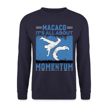 Macaco it's all about Momentum - Unisex Sweatshirt - navy - Front - Alina (178cm) & Michal (187cm)
