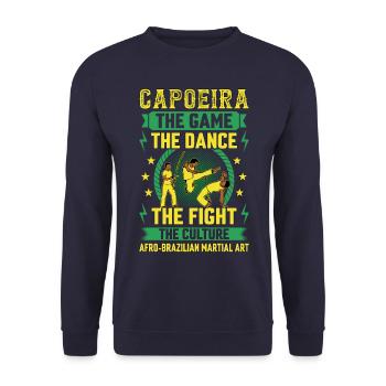 Capoeira the game the dance the fight - Unisex Sweatshirt - navy - Front - Alina (178cm) & Michal (187cm)