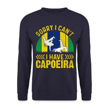 Tut mir leid, ich kann keine Capoeira haben - Unisex Pullover - Navy - Vorne - Alina (178cm) & Michal (187cm)
