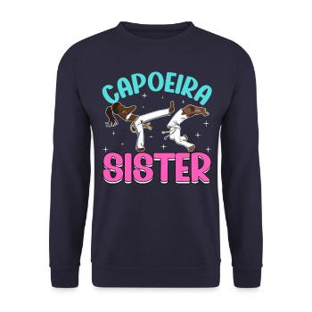 Capoeira Schwester - Unisex Pullover - Navy - Vorne - Alina (178cm) & Michal (187cm)