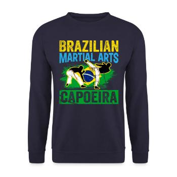 Arts Martiaux brésiliens Capoeira - Sweat-shirt Unisexe - marine - Devant - Alina (178cm) & Michal (187cm)