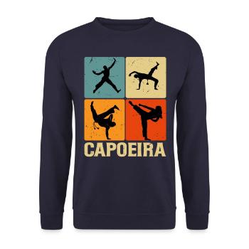 Capoeira - Unisex Sweatshirt - navy - Front - Alina (178cm) & Michal (187cm)