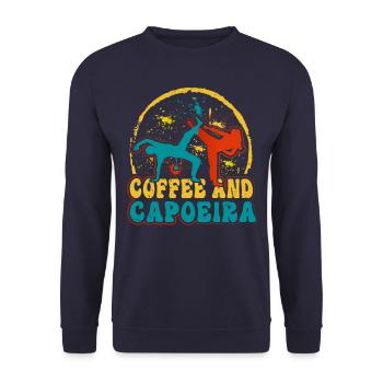 Kaffee und Capoeira - Unisex Pullover - Navy - Vorne - Alina (178cm) & Michal (187cm)