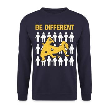 Capoeira Be Different - Unisex Sweatshirt - navy - Front - Alina (178cm) & Michal (187cm)