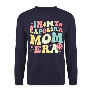 In my Capoeira Mom Era - Unisex Sweatshirt - navy - Front - Alina (178cm) & Michal (187cm)
