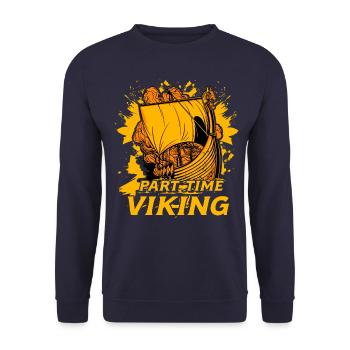 Part Time Viking - Unisex Sweatshirt - navy - Front - Alina (178cm) & Michal (187cm)