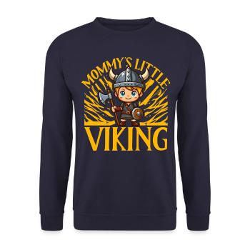 Mommy's little Viking - Unisex Sweatshirt - navy - Front - Alina (178cm) & Michal (187cm)