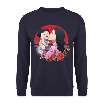 Maman de la fée Une - Sweat-shirt Unisexe - marine - Devant - Alina (178cm) & Michal (187cm)