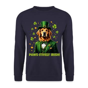 Paws-itively irlandais - Sweat-shirt Unisexe - marine - Devant - Alina (178cm) & Michal (187cm)