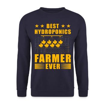 Best Hydroponics Farmer ever - Unisex Sweatshirt - navy - Front - Alina (178cm) & Michal (187cm)