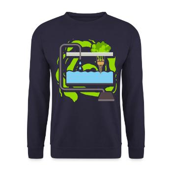 Hydroponics - Unisex Sweatshirt - navy - Front - Alina (178cm) & Michal (187cm)