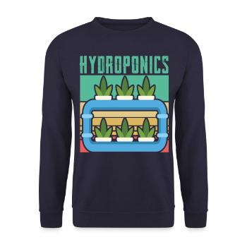 Culture hydroponique - Sweat-shirt Unisexe - marine - Devant - Alina (178cm) & Michal (187cm)